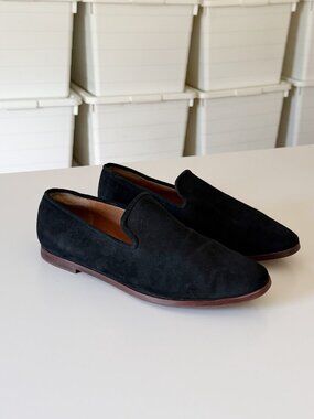 Franco Sarto Rachella Suede Loafers Black Size 7